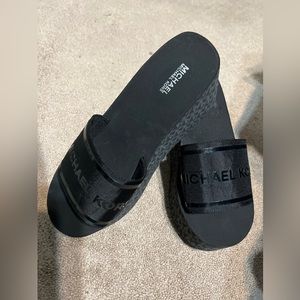 Michael Kors Black Wedge Sandals